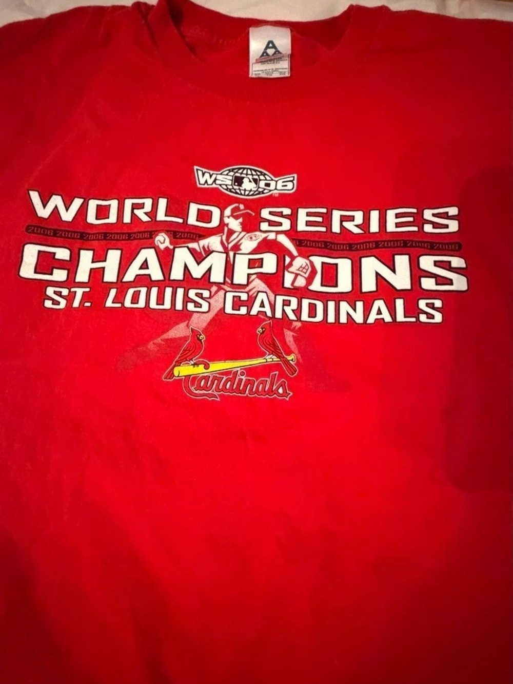 Starter World Series Champions St. Louis Cardinals Graphic Tee Size XL